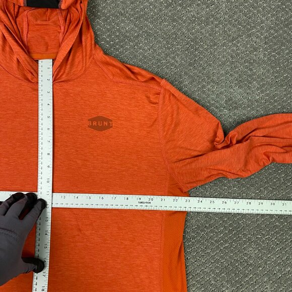 Brunt Hoodie Men's Medium Orange McKenna Performance Hooded Shirt Hoodie - Picture 8 of 10